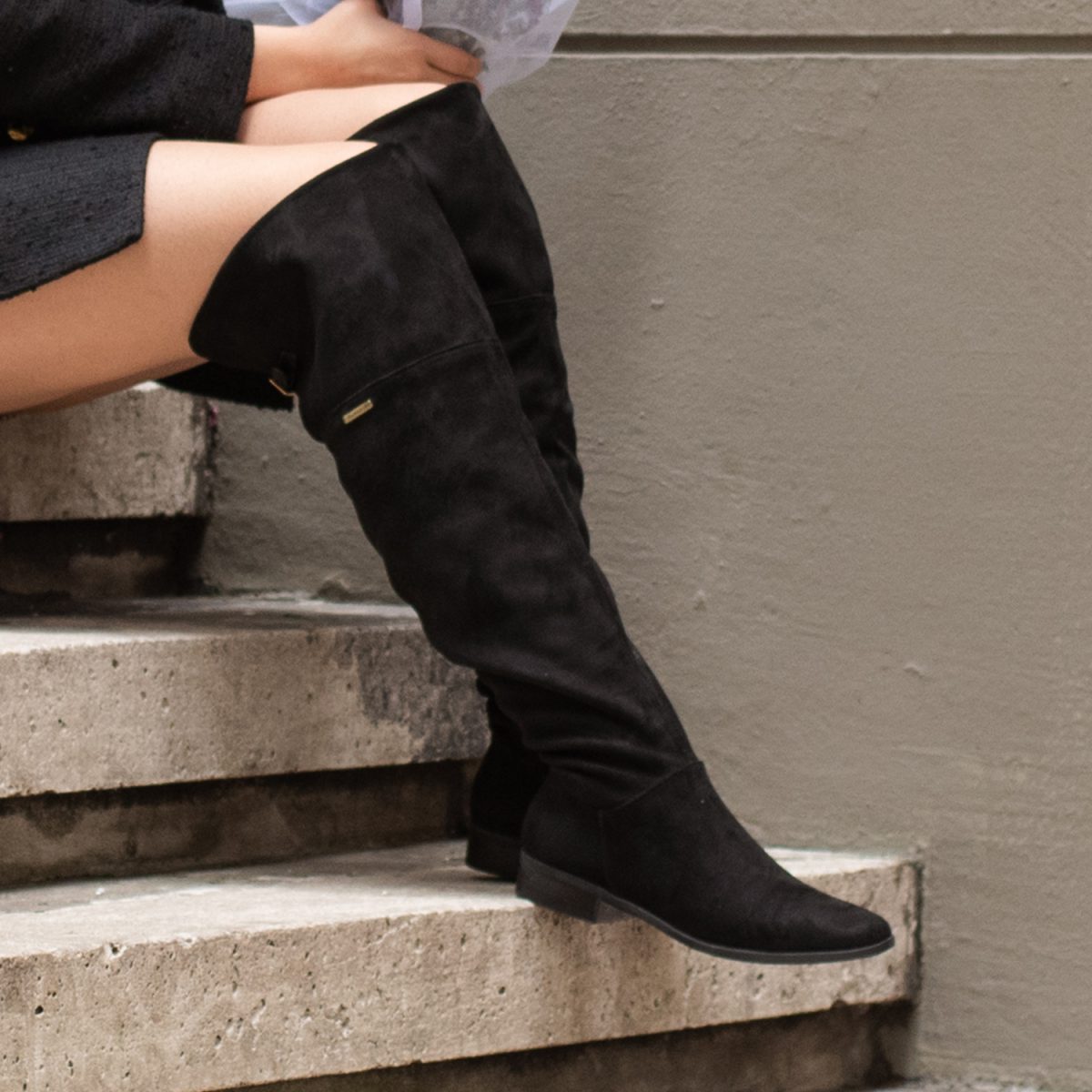 BOTAS PARA MUJER ROMERLA TEXTIL NEGRO