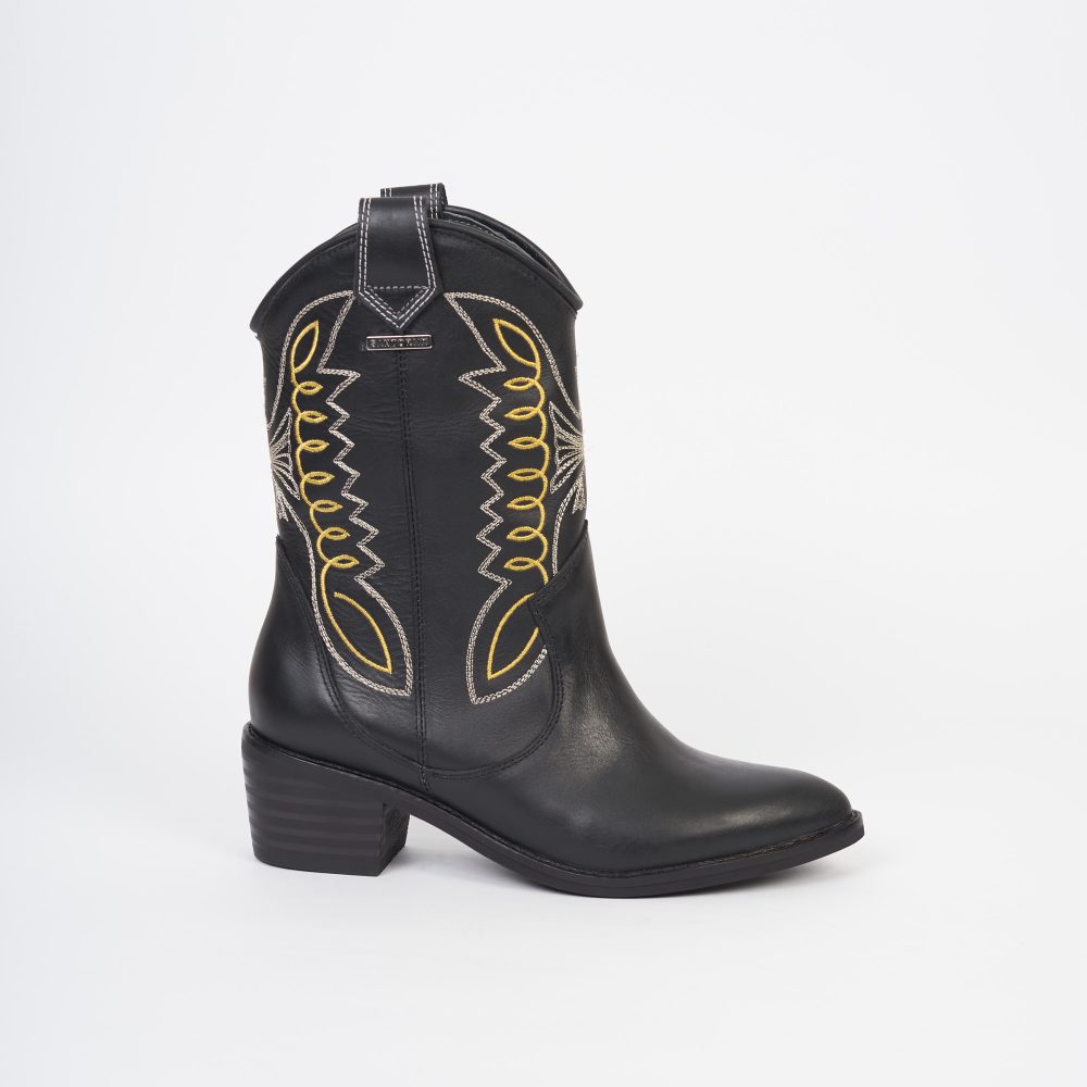 BOTINES PARA MUJER TEJANO NEGRO