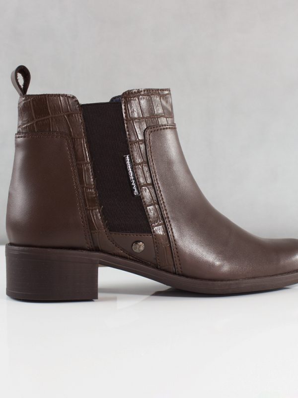 BOTINES PARA MUJER BOLONIA PRODUCUERO CAFE
