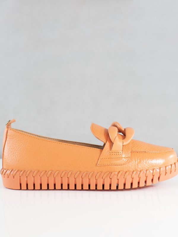 ZAPATO PARA MUJER MELINA CUERO NARANJA