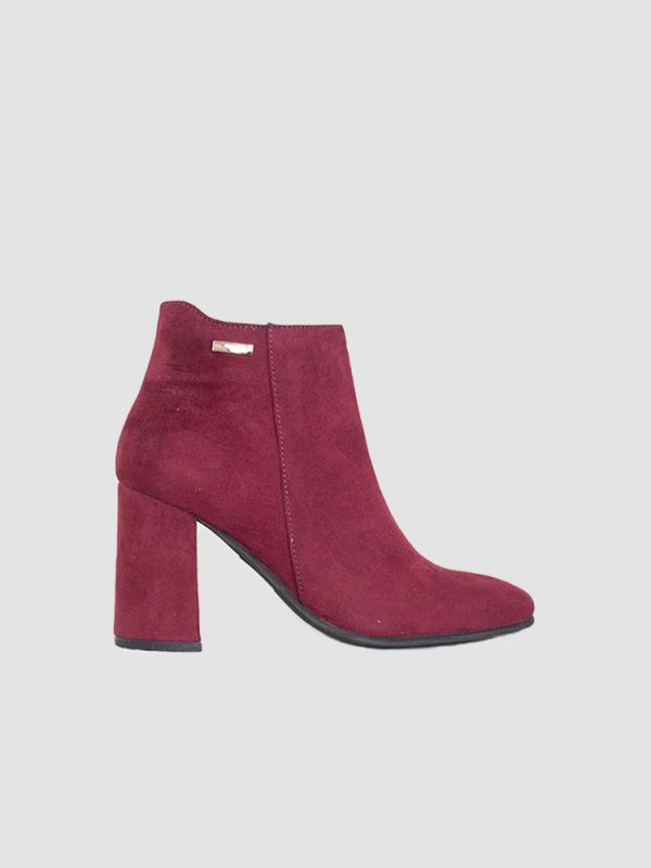 BOTINES PARA MUJER MELI TERCIOPELO VINOTINTO