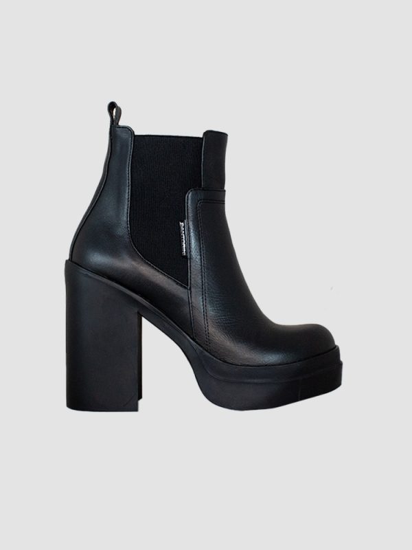 BOTINES PARA MUJER ROXI CUERO NEGRO